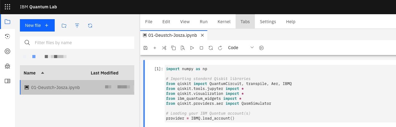 IBM Quantum Lab - Jupyter Notebook